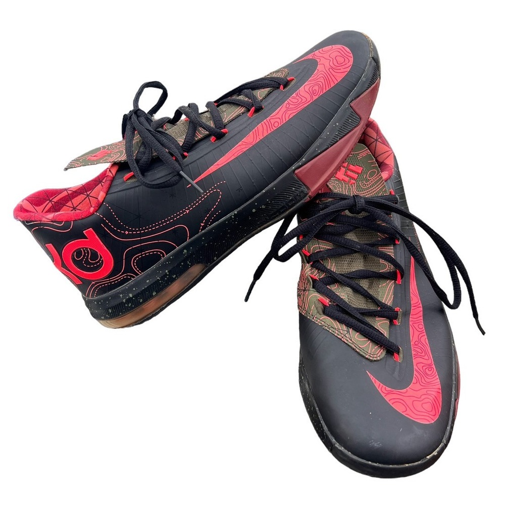 Nike‎ KD 6 Low Meteorology 599477-001 Black Basketball Shoes Youth Boys Sz 7
